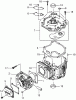 Toro 22177 - 21" Heavy-Duty Recycler/Rear Bagger Lawnmower, 2004 (240000001-240999999) Ersatzteile CYLINDER AND CRANKCASE ASSEMBLY