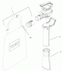 Toro 51521 - Super Blower Vac, 2000 (200000001-200999999) Ersatzteile VACUUM TUBE AND BAG ASSEMBLY