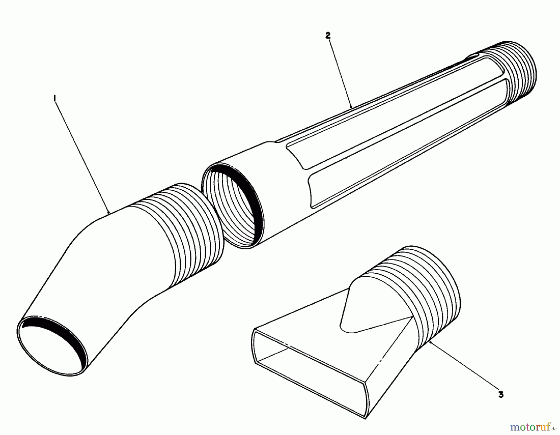 Toro Neu Blowers/Vacuums/Chippers/Shredders 51535 (450 TX) - Toro 450 TX Air Rake, 1986 (6000001-6999999) BLOWER TUBE ASSEMBLY