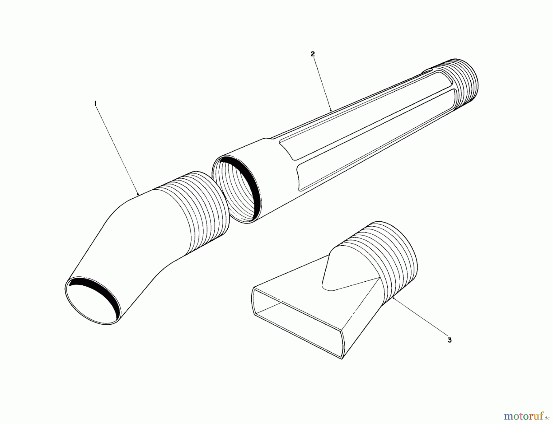 Toro Neu Blowers/Vacuums/Chippers/Shredders 51545 (550 TBX) - Toro 550 TBX Rake-O-Vac, 1988 (8000001-8999999) BLOWER TUBE ASSEMBLY