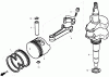 Toro 22196 - 21" Heavy-Duty Recycler/Rear Bagger Lawn Mower, 2007 (270000001-270999999) Ersatzteile CRANKSHAFT AND PISTON ASSEMBLY HONDA GXV160UH2 T1AH