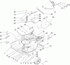 Toro 22196 - 21" Heavy-Duty Recycler/Rear Bagger Lawn Mower, 2007 (270000001-270999999) Ersatzteile HOUSING, CHUTE AND WHEEL ASSEMBLY