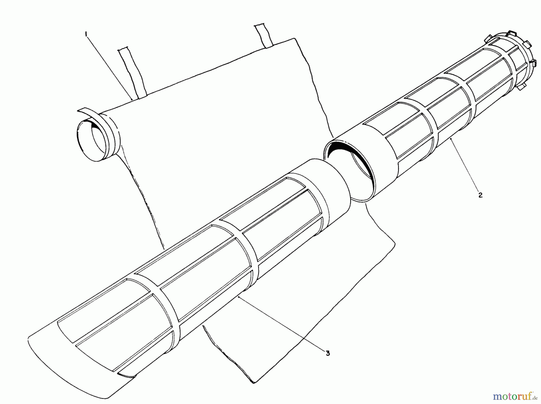 Toro Neu Blowers/Vacuums/Chippers/Shredders 51545 (550 TBX) - Toro 550 TBX Rake-O-Vac, 1990 (0000001-0999999) RAKE-O-VAC BAGGING KIT MODEL NO. 51531