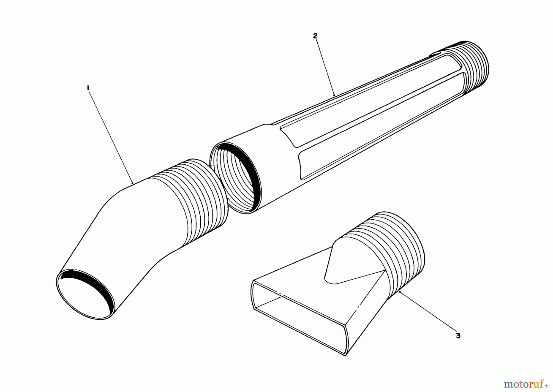 Toro Neu Blowers/Vacuums/Chippers/Shredders 51535C (450 TX) - Toro 450 TX Air Rake, 1988 (8000001-8999999) BLOWER TUBE ASSEMBLY