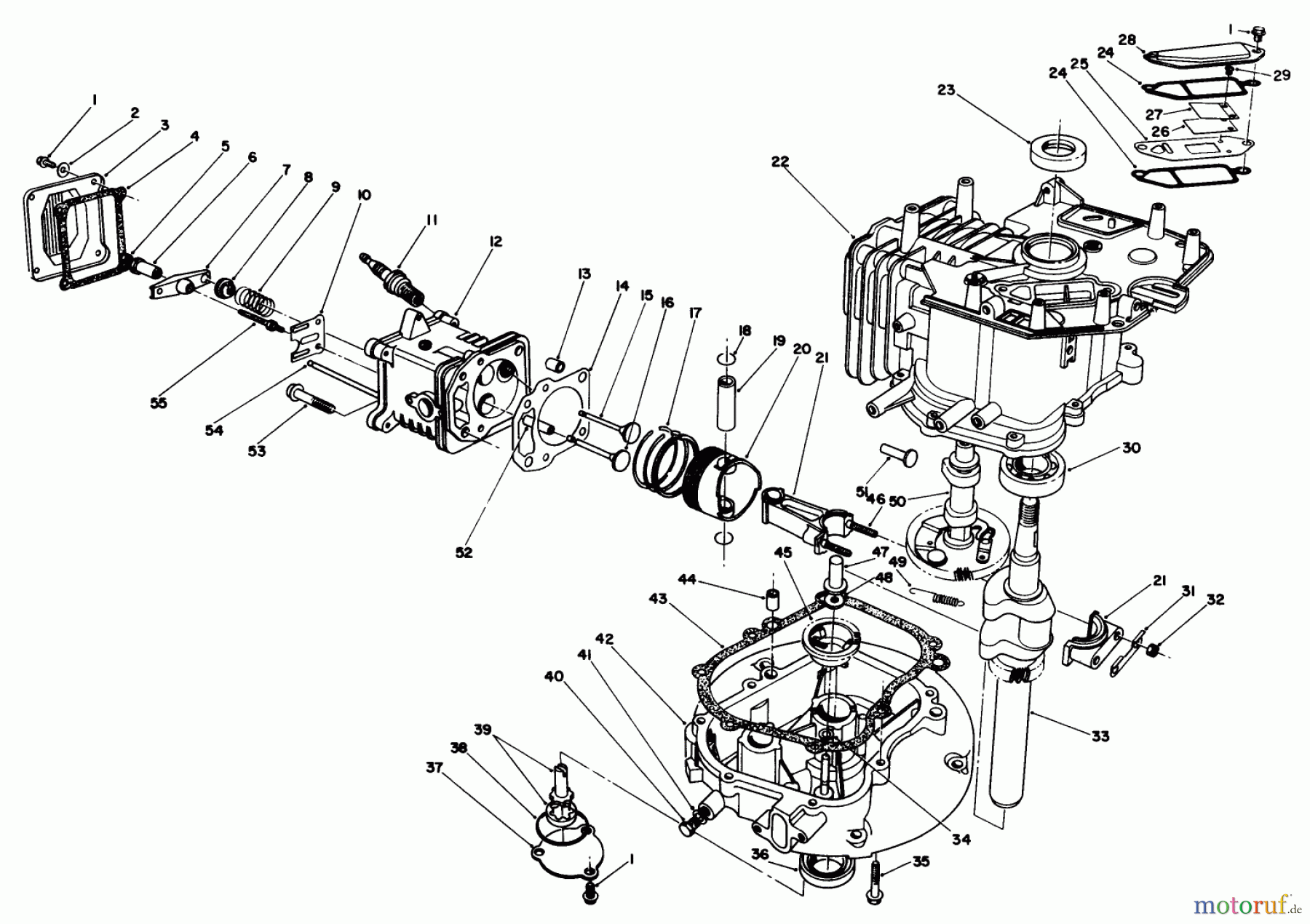 Toro Neu Mowers, Walk-Behind Seite 2 22510 - Toro Lawnmower, 1987 (7000001-7999999) ENGINE ASSEMBLY