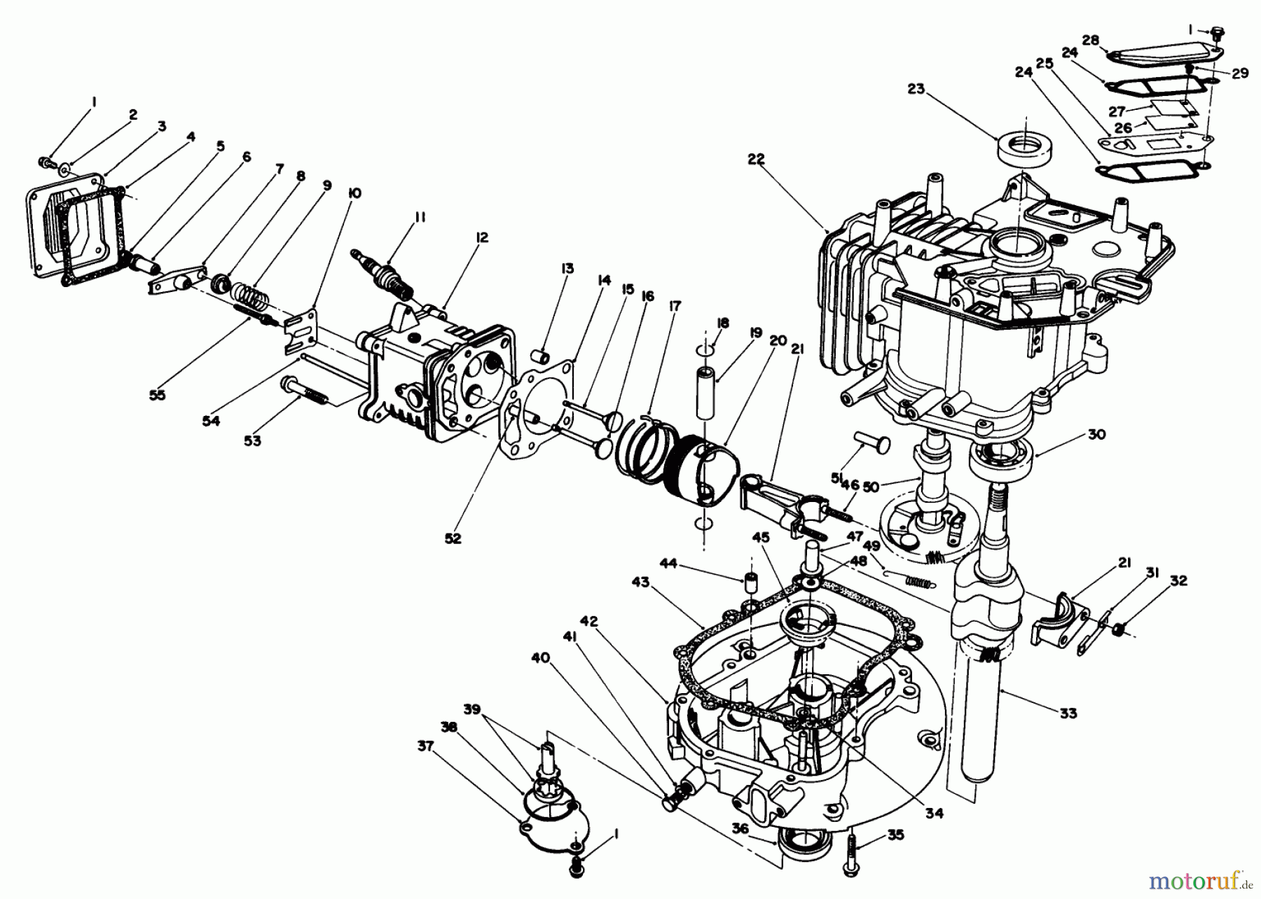  Toro Neu Mowers, Walk-Behind Seite 2 22621 - Toro Lawnmower, 1987 (7000001-7999999) ENGINE ASSEMBLY