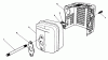 Toro 22621 - Lawnmower, 1987 (7000001-7999999) Ersatzteile MUFFLER ASSEMBLY