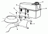 Toro 22581 - Lawnmower, 1991 (1000001-1999999) Ersatzteile FUEL TANK ASSEMBLY