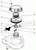 Toro 22581 - Lawnmower, 1991 (1000001-1999999) Ersatzteile RECOIL ASSEMBLY (MODEL NO. 47PL0-3)