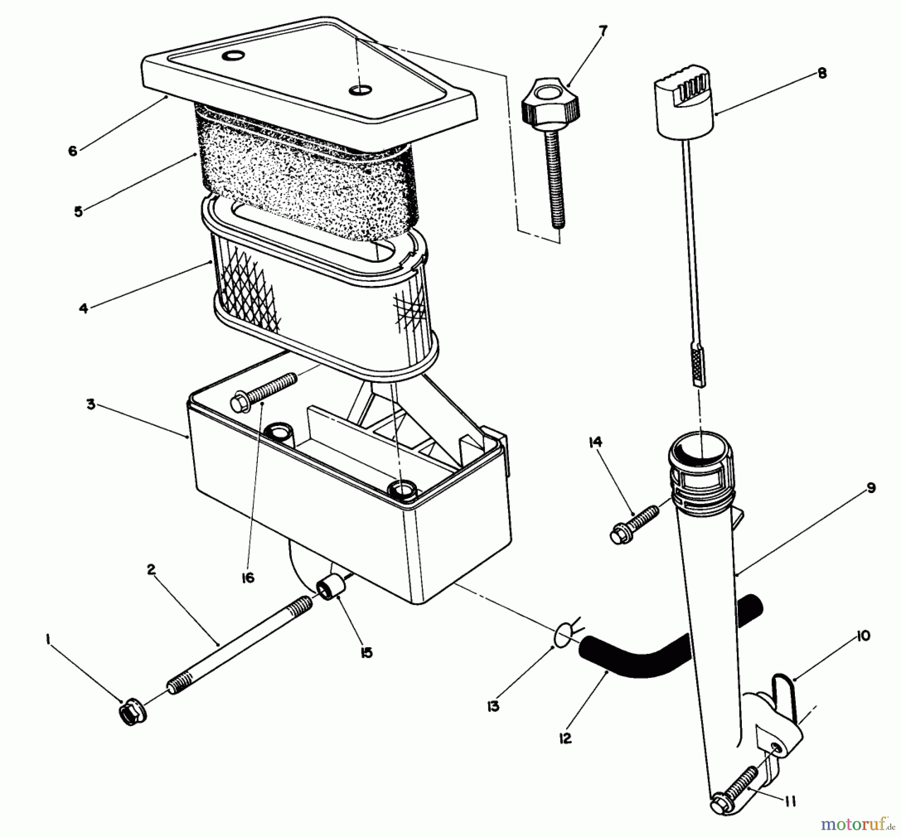  Toro Neu Mowers, Walk-Behind Seite 2 22622 - Toro Lawnmower, 1992 (2000001-2999999) AIR CLEANER (ENGINE MODEL NO. VML0-4)