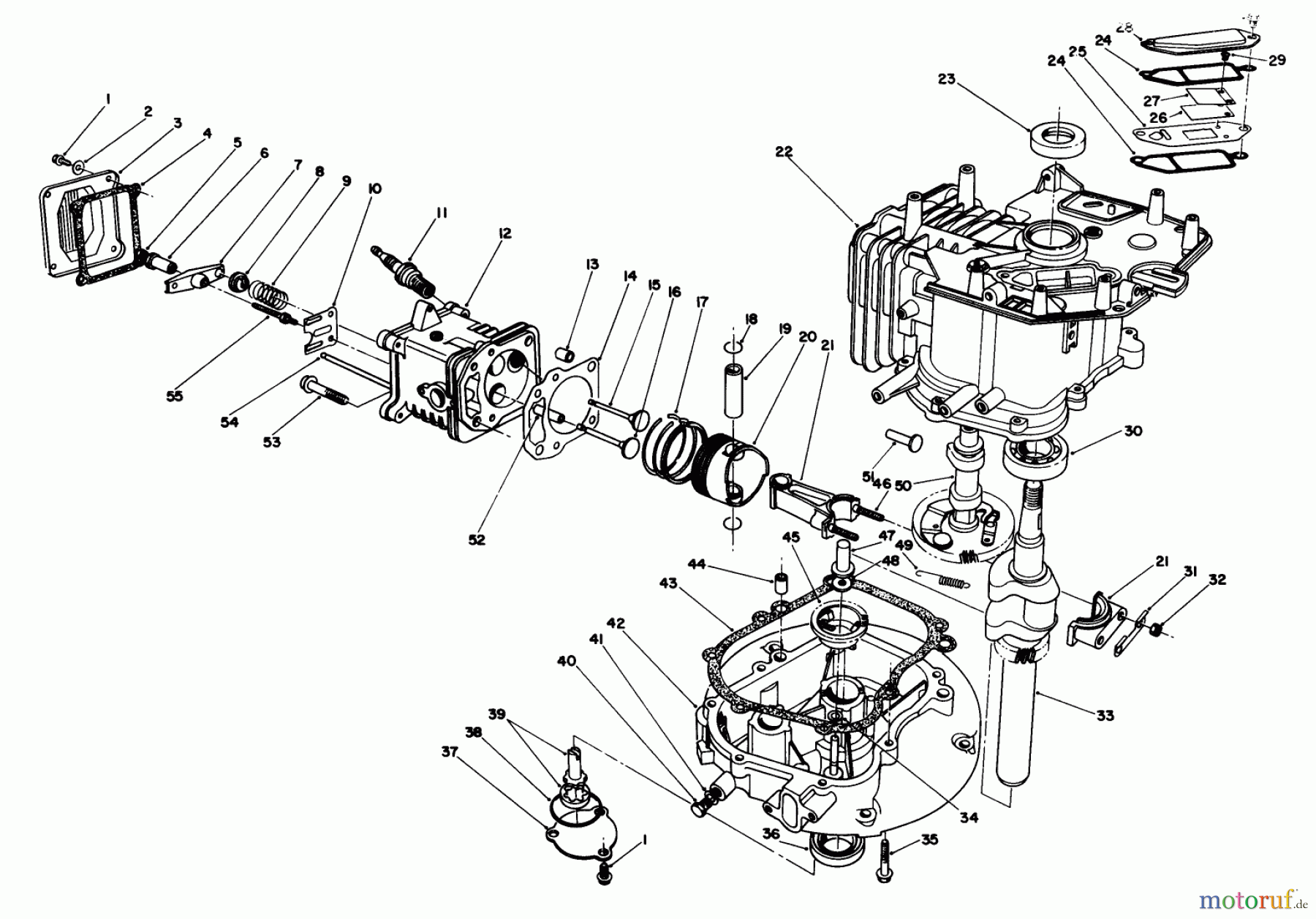 Toro Neu Mowers, Walk-Behind Seite 2 22621C - Toro Lawnmower, 1989 (9000001-9999999) ENGINE ASSEMBLY MODEL NO. VMJ-8 #2