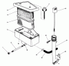 Toro 22623 - Lawnmower, 1987 (7000001-7999999) Ersatzteile AIR CLEANER & OIL FILL TUBE ASSEMBLY