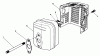 Toro 22623 - Lawnmower, 1987 (7000001-7999999) Ersatzteile MUFFLER ASSEMBLY