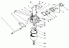Toro 22700 - Lawnmower, 1991 (1000001-1999999) Ersatzteile CARBURETOR ASSEMBLY (MODEL NO. 47PL0-3)