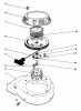 Toro 22700 - Lawnmower, 1991 (1000001-1999999) Ersatzteile RECOIL ASSEMBLY (MODEL NO. 47PL0-3)