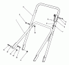 Toro 22710C - Lawnmower, 1989 (SN 9900001-9999999) Ersatzteile HANDLE ASSEMBLY