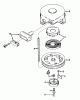 Toro 23000 - 21" Whirlwind Hevi-Duty Lawnmower, 1966 (6000001-6999999) Ersatzteile REWIND STARTERS NO. 590449