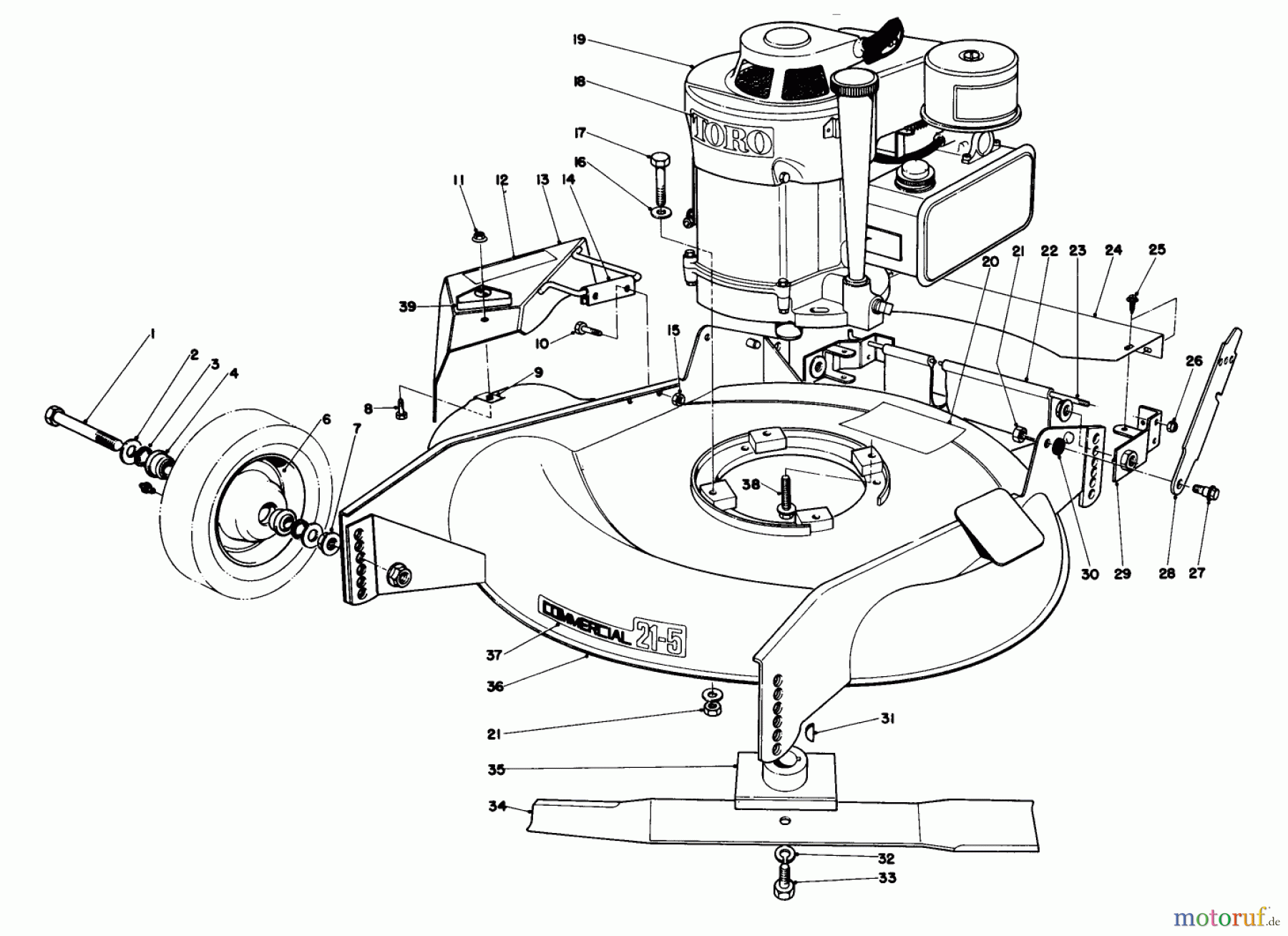  Toro Neu Mowers, Walk-Behind Seite 2 23022 - Toro Lawnmower, 1982 (2000001-2999999) HOUSING ASSEMBLY