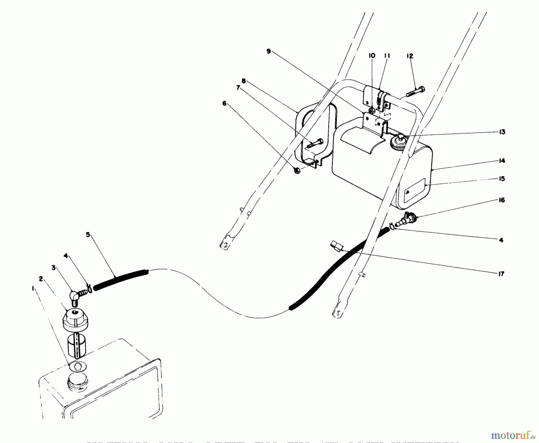  Toro Neu Mowers, Walk-Behind Seite 2 23022 - Toro Lawnmower, 1985 (5000001-5999999) REMOTE FUEL TANK KIT NO. 28-5590 (OPTIONAL)