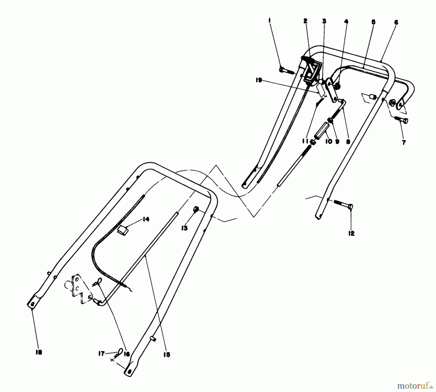 Toro Neu Mowers, Walk-Behind Seite 2 23158 - Toro Lawnmower, 1982 (2000001-2999999) HANDLE ASSEMBLY