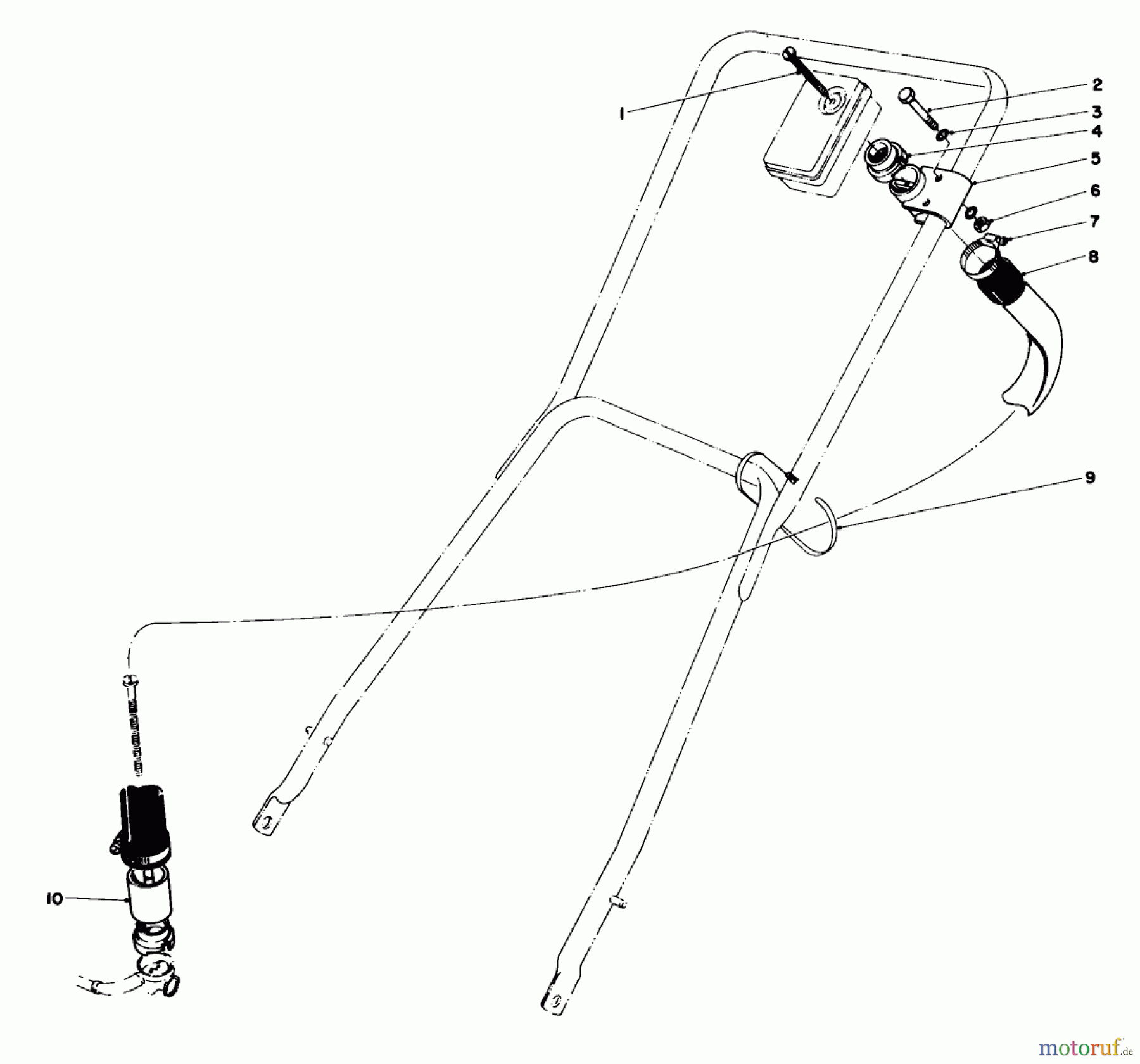 Toro Neu Mowers, Walk-Behind Seite 2 23177 - Toro Lawnmower, 1976 (6000001-6999999) REMOTE AIR CLEANER KIT NO. 28-0580