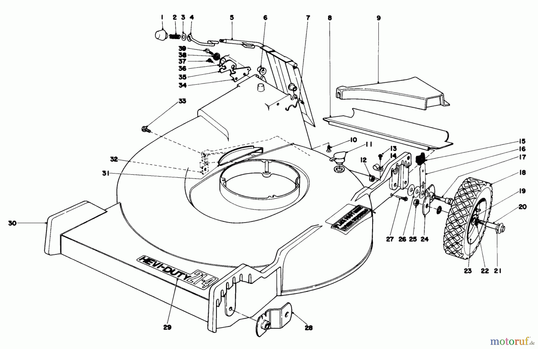 Toro Neu Mowers, Walk-Behind Seite 2 23333 - Toro Lawnmower, 1978 (8000001-8999999) HOUSING ASSEMBLY