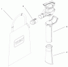 Toro 51549 - Rake and Vac Blower, 1998 (89000001-89999999) Ersatzteile VACUUM TUBE & BAG ASSEMBLY