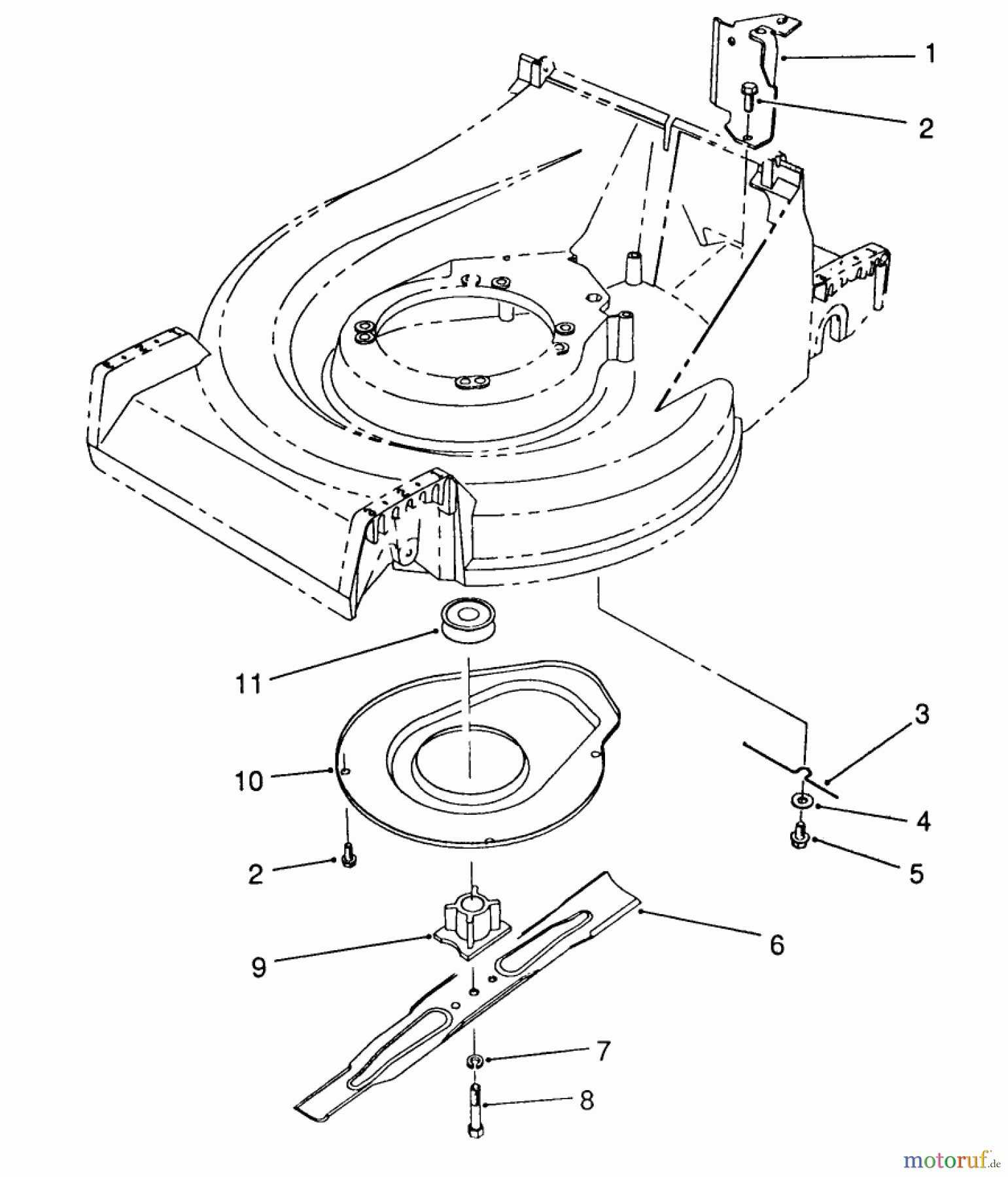  Toro Neu Mowers, Walk-Behind Seite 2 26620B - Toro Lawnmower, 1991 (1000001-1999999) BLADE ASSEMBLY
