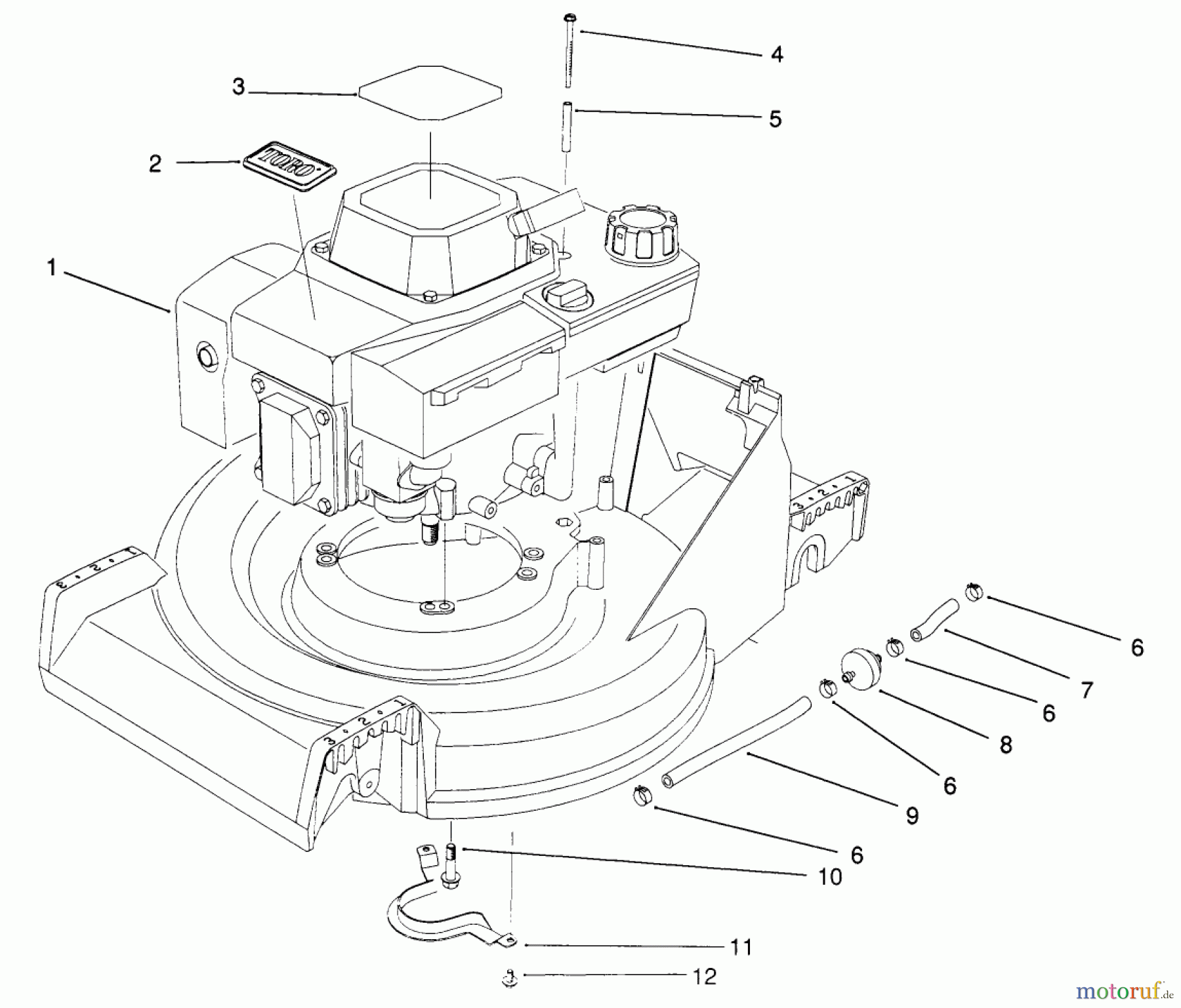  Toro Neu Mowers, Walk-Behind Seite 2 26620BG - Toro Lawnmower, 1991 (1000001-1999999) ENGINE ASSEMBLY