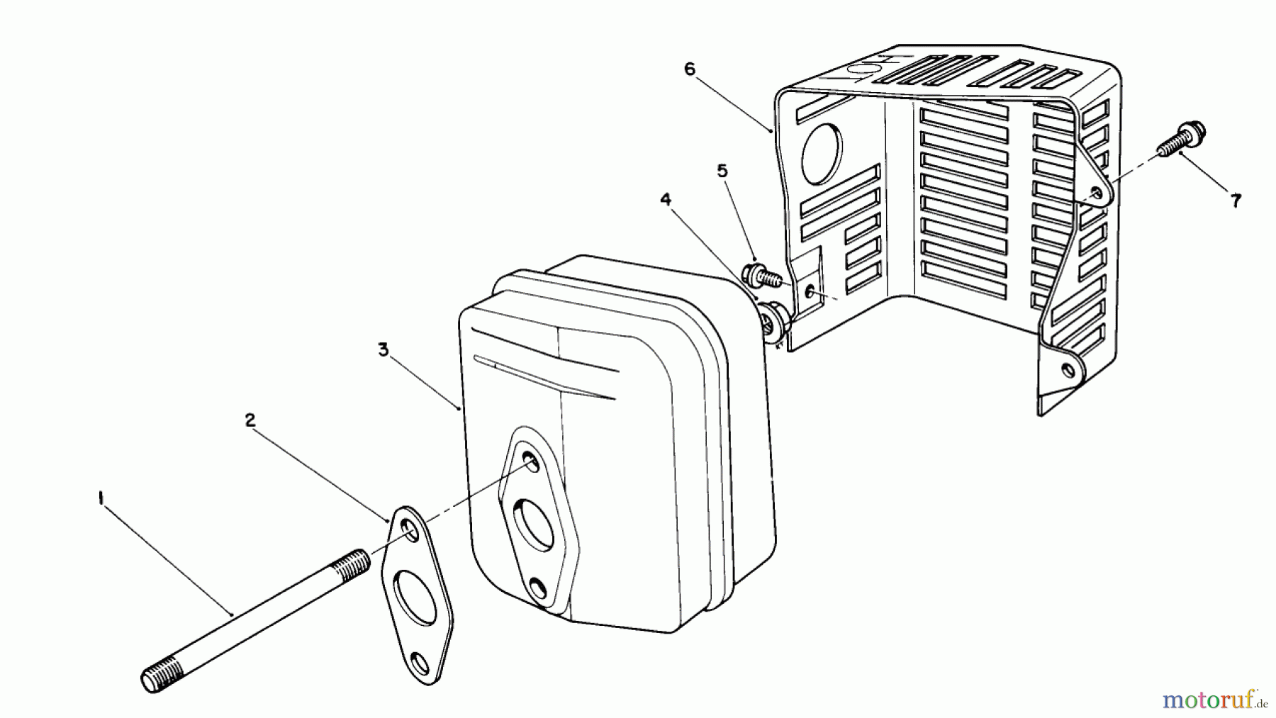  Toro Neu Mowers, Walk-Behind Seite 2 26620BG - Toro Lawnmower, 1991 (1000001-1999999) MUFFLER ASSEMBLY (ENGINE NO. VM140)