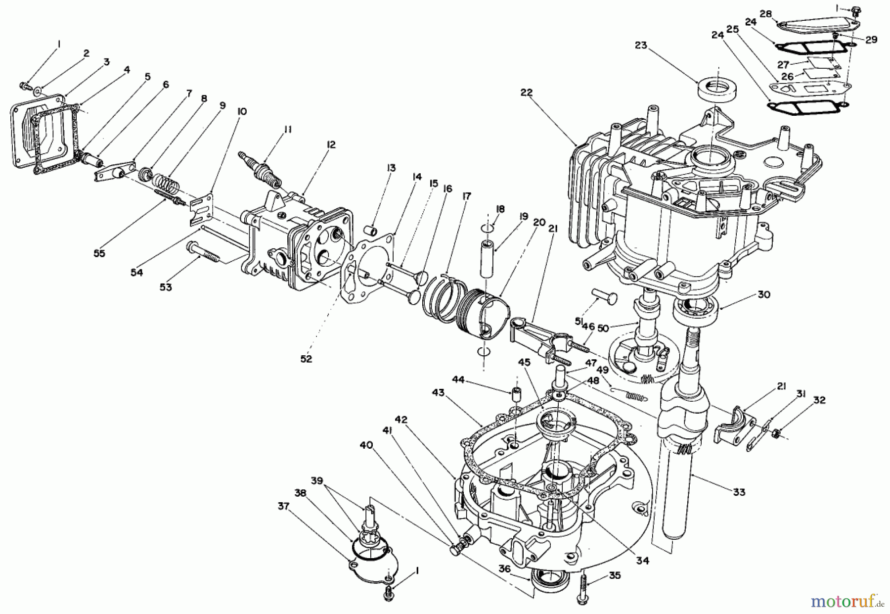 Toro Neu Mowers, Walk-Behind Seite 2 26620BG - Toro Lawnmower, 1992 (2000001-2999999) CRANKCASE ASSEMBLY (ENGINE NO. VMM1-7)
