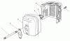 Toro 26620B - Lawnmower, 1992 (2000001-2999999) Ersatzteile MUFFLER ASSEMBLY (ENGINE NO. VMM1-7)