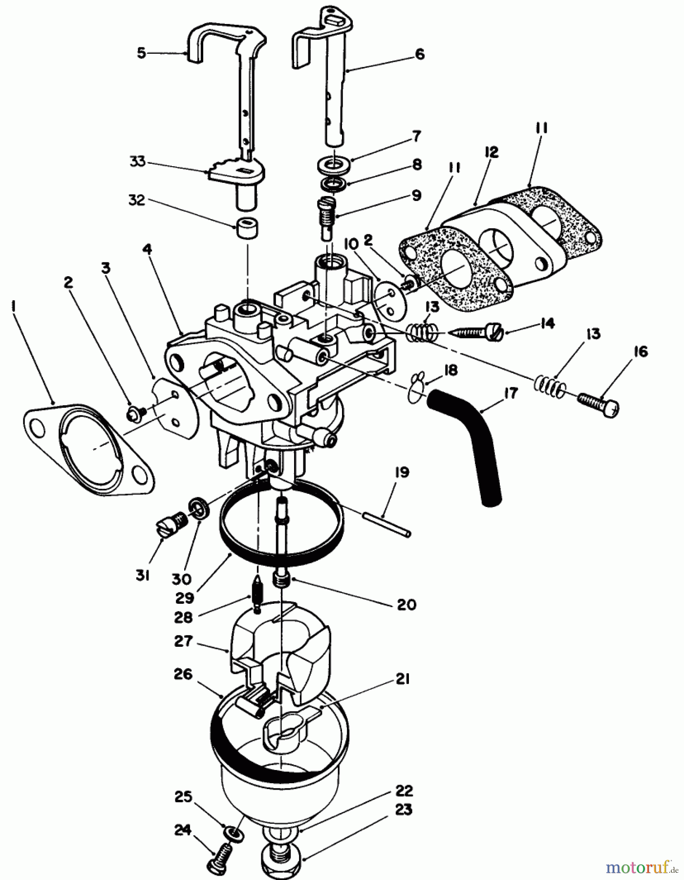  Toro Neu Mowers, Walk-Behind Seite 2 26620C - Toro Lawnmower, 1989 (9000001-9999999) CARBURETOR ASSEMBLY (ENGINE NO. VMJ8)