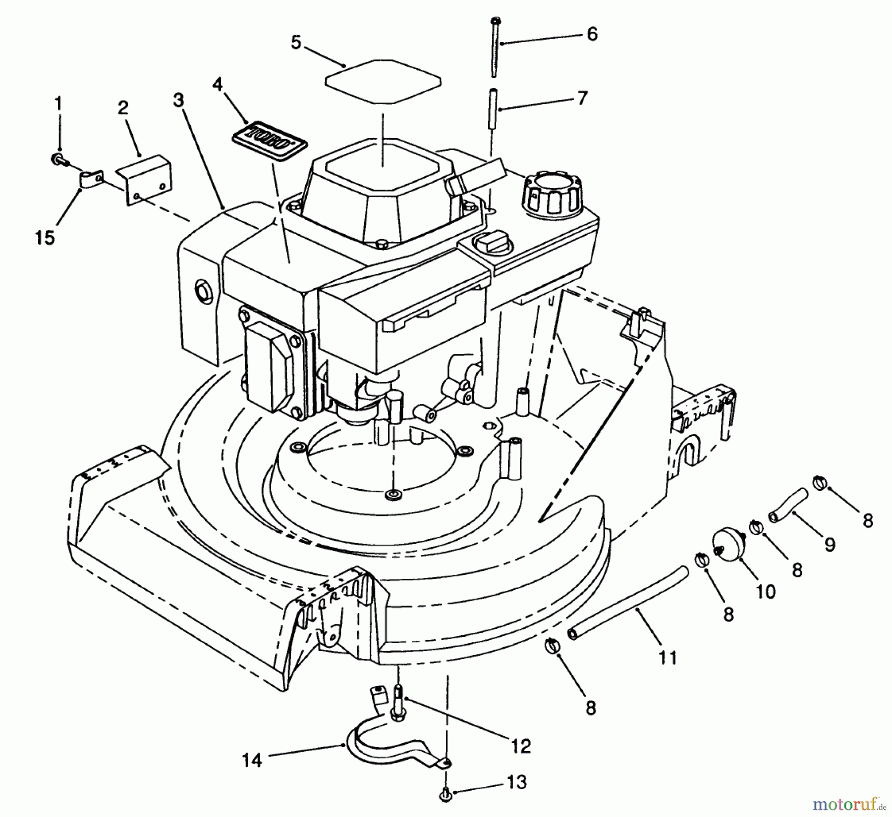  Toro Neu Mowers, Walk-Behind Seite 2 26620C - Toro Lawnmower, 1989 (9000001-9999999) ENGINE ASSEMBLY