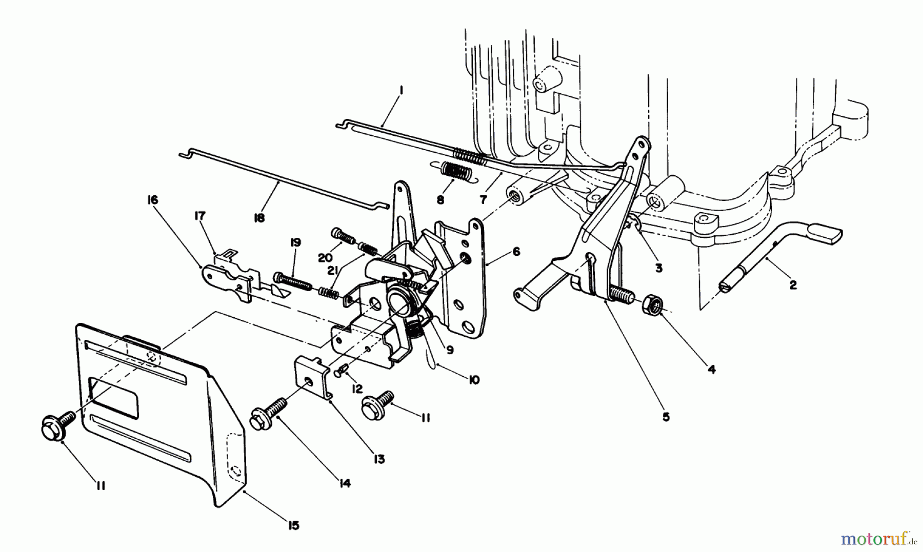 Toro Neu Mowers, Walk-Behind Seite 2 26620C - Toro Lawnmower, 1989 (9000001-9999999) GOVERNOR ASSEMBLY (ENGINE NO. VMJ8)