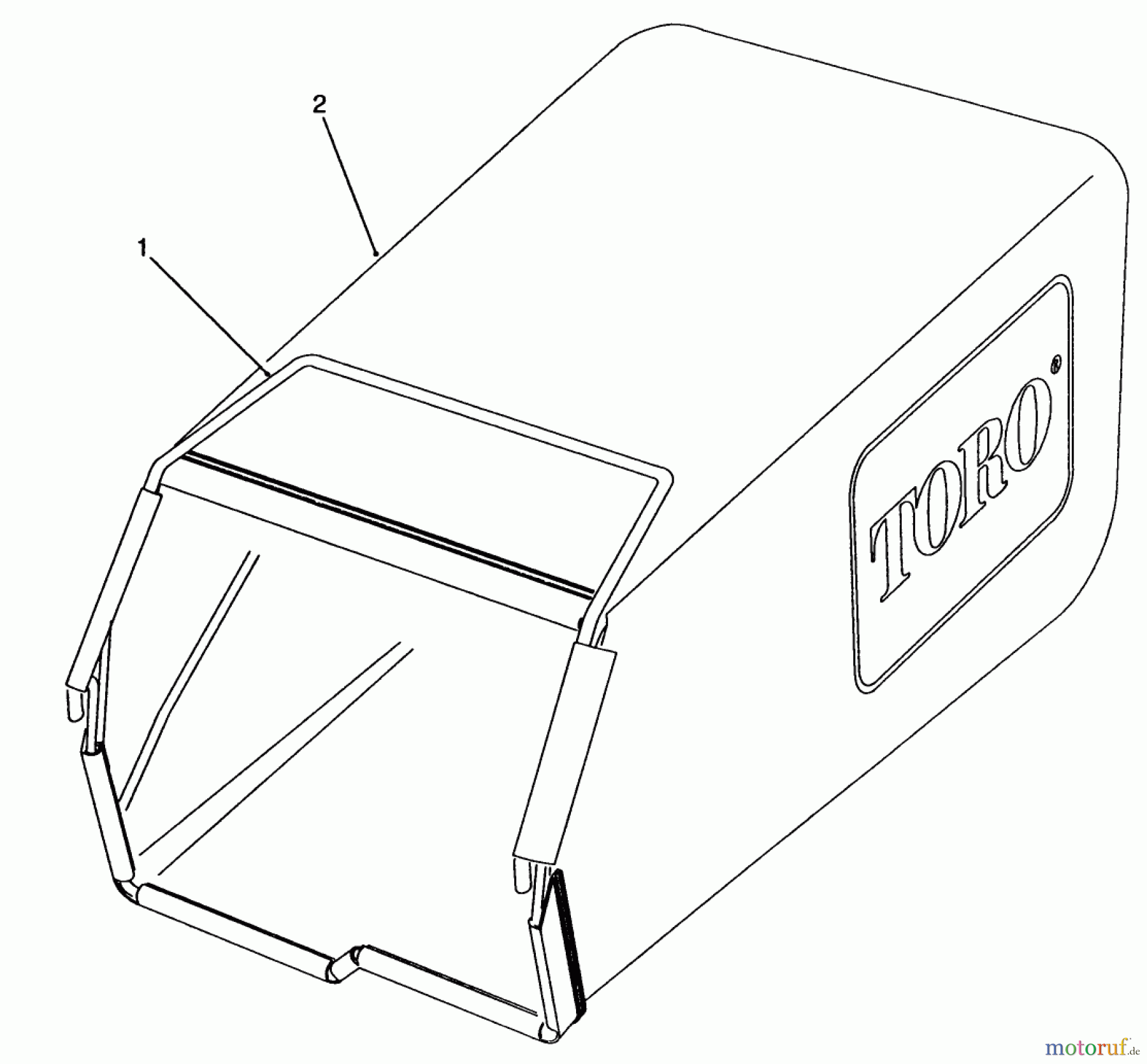 Toro Neu Mowers, Walk-Behind Seite 2 26620C - Toro Lawnmower, 1989 (9000001-9999999) GRASS BAG ASSEMBLY
