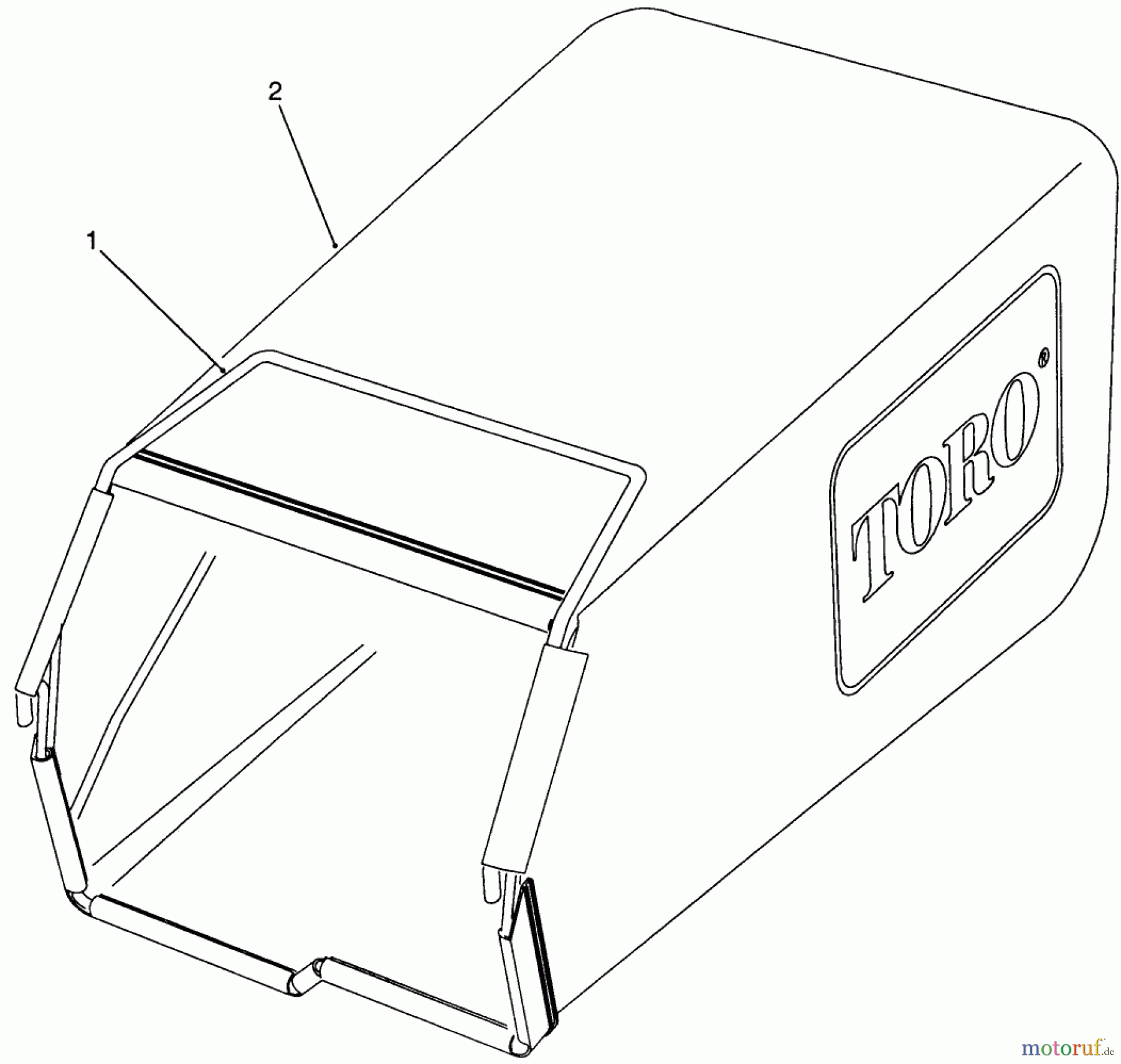  Toro Neu Mowers, Walk-Behind Seite 2 26621 - Toro Lawnmower, 1990 (0000001-0999999) GRASS BAG ASSEMBLY