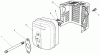 Toro 26621 - Lawnmower, 1990 (0000001-0999999) Ersatzteile MUFFLER ASSEMBLY (ENGINE MODEL NO. VMK9-2)