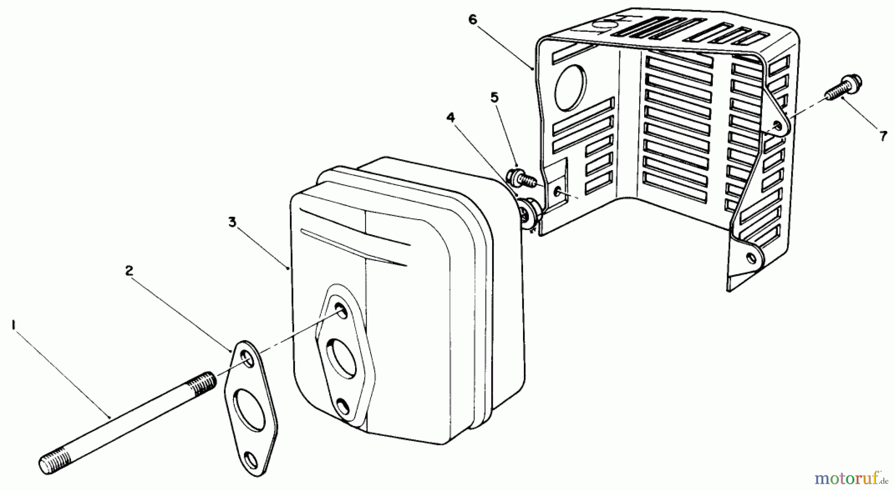  Toro Neu Mowers, Walk-Behind Seite 2 26621 - Toro Lawnmower, 1990 (0000001-0999999) MUFFLER ASSEMBLY (ENGINE MODEL NO. VMK9-2)