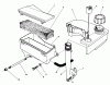 Toro 26621B - Lawnmower, 1992 (2000001-2999999) Ersatzteile AIR CLEANER & FUEL TANK ASSEMBLY (ENGINE MODEL NO. VMM1-2)