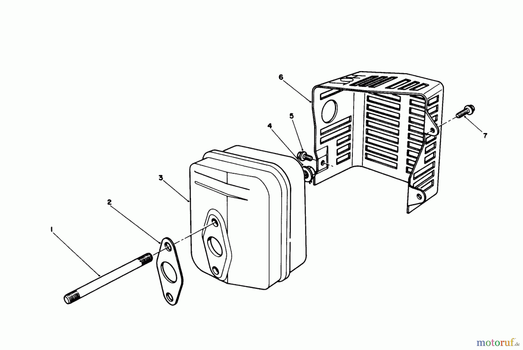  Toro Neu Mowers, Walk-Behind Seite 2 26621B - Toro Lawnmower, 1992 (2000001-2999999) MUFFLER ASSEMBLY (ENGINE MODEL NO. VMM1-2)