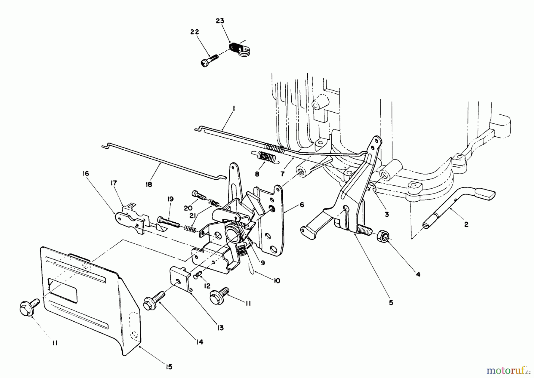 Toro Neu Mowers, Walk-Behind Seite 2 26622 - Toro Lawnmower, 1990 (0003101-0999999) GOVERNOR ASSEMBLY (ENGINE MODEL NO. VMK9-2)