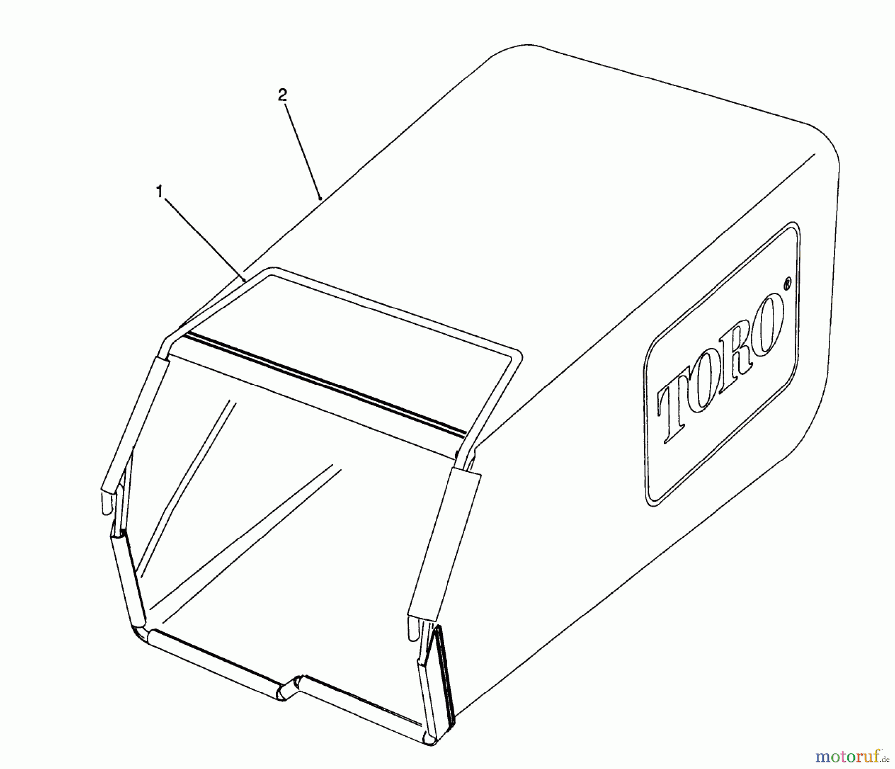 Toro Neu Mowers, Walk-Behind Seite 2 26622 - Toro Lawnmower, 1990 (0003101-0999999) GRASS BAG ASSEMBLY