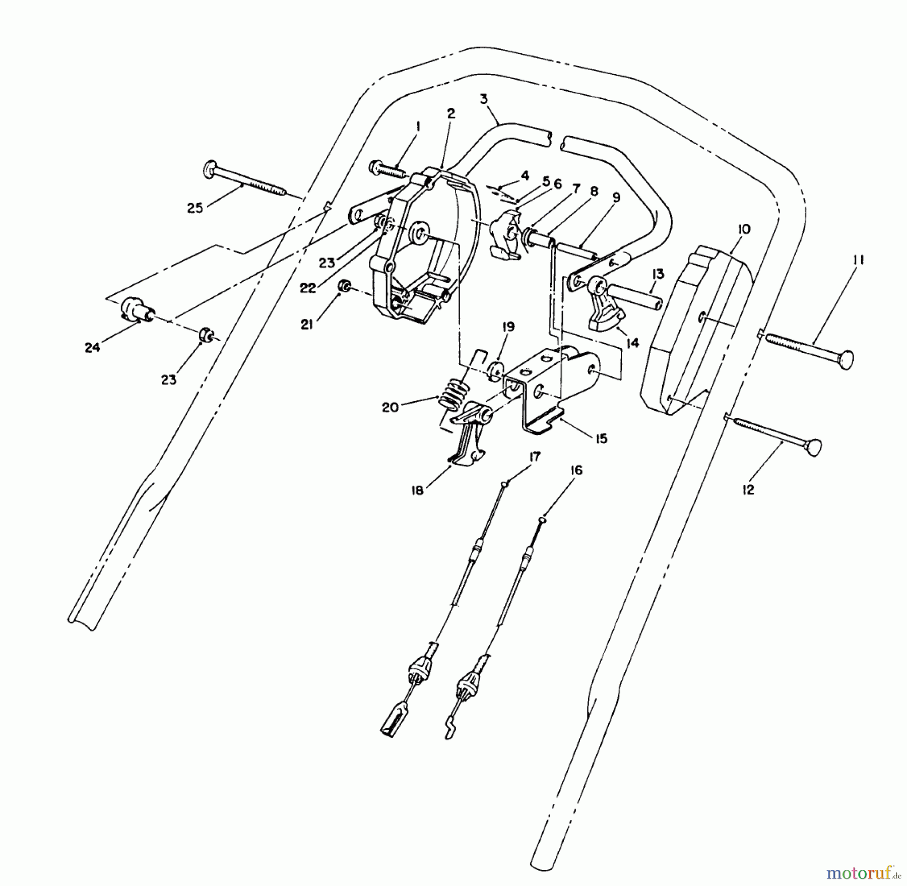 Toro Neu Mowers, Walk-Behind Seite 2 26622 - Toro Lawnmower, 1990 (0003101-0999999) TRACTION CONTROL ASSEMBLY