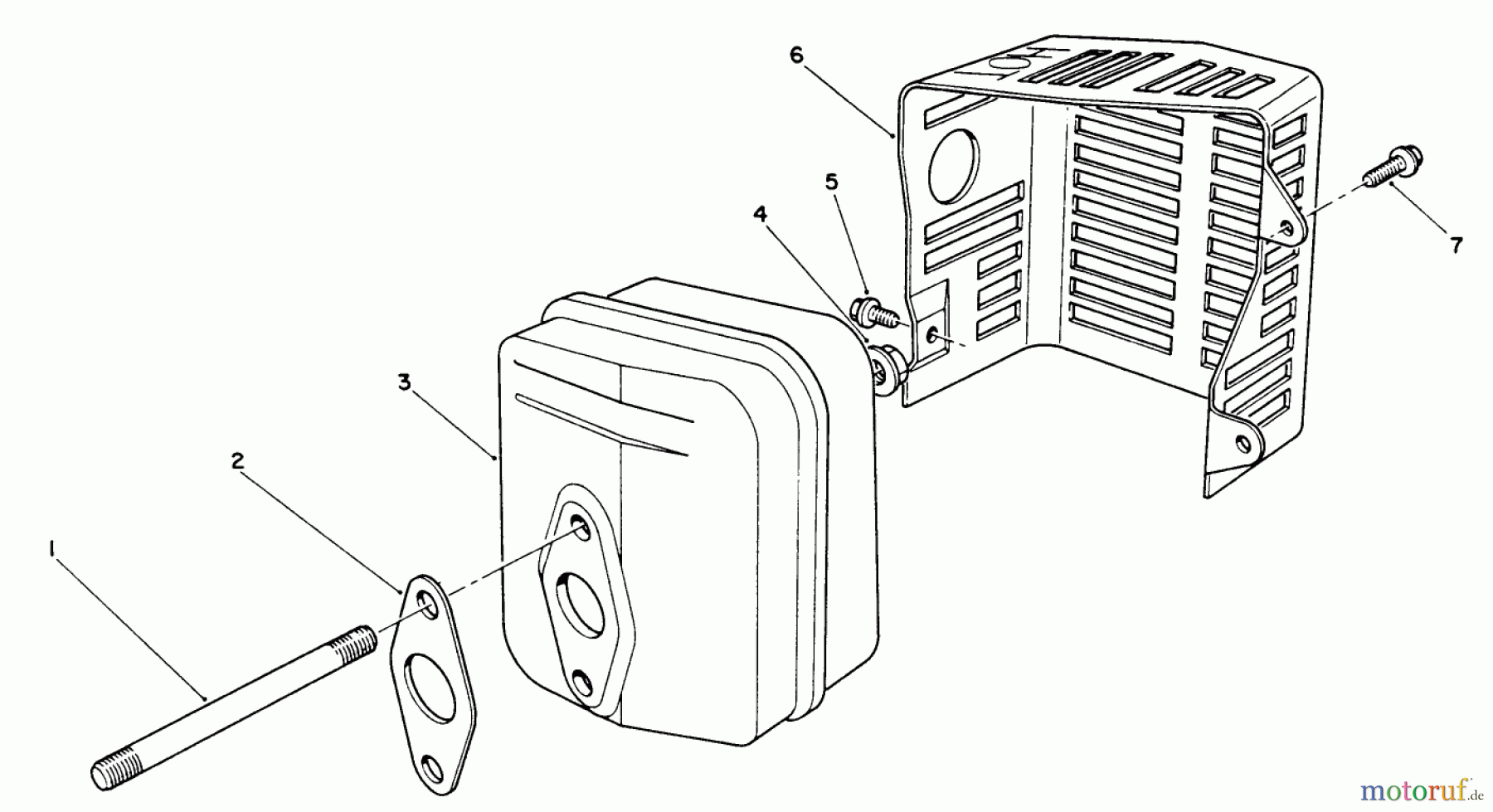 Toro Neu Mowers, Walk-Behind Seite 2 26622 - Toro Lawnmower, 1991 (1000001-1999999) MUFFLER ASSEMBLY (ENGINE MODEL NO. VM140)