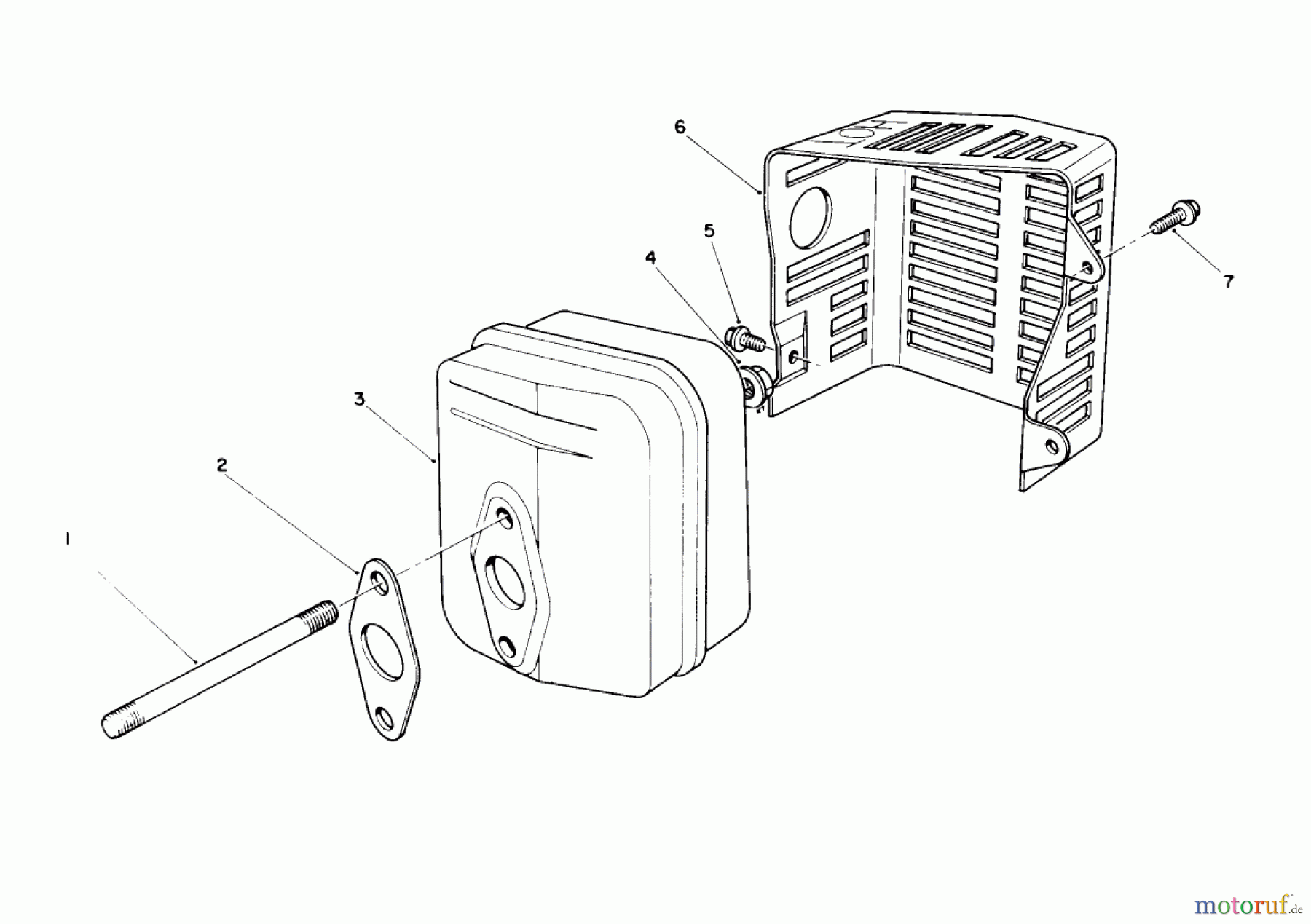 Toro Neu Mowers, Walk-Behind Seite 2 26623 - Toro Lawnmower, 1990 (0000001-0999999) MUFFLER ASSEMBLY (ENGINE MODEL NO. VMK9-2)