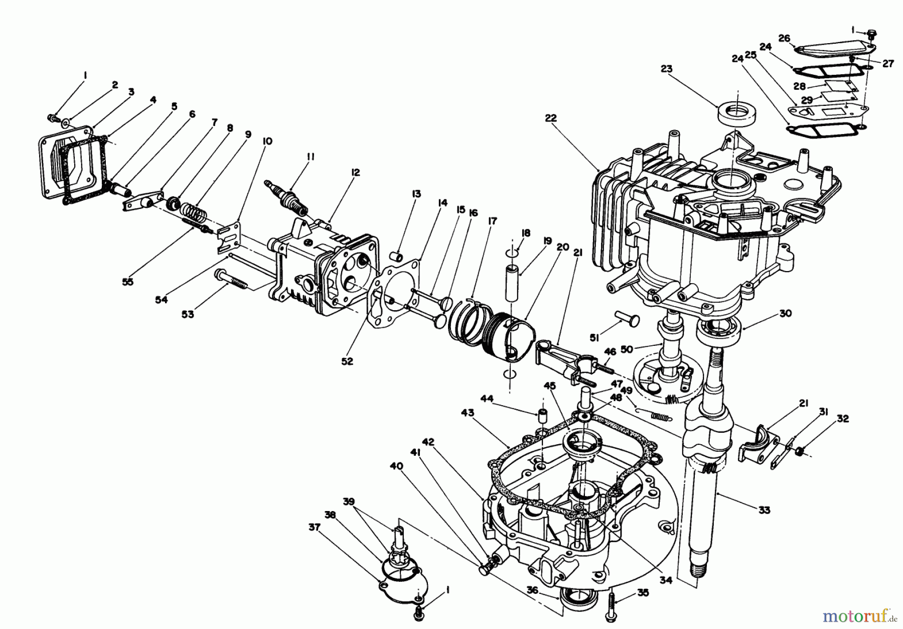 Toro Neu Mowers, Walk-Behind Seite 2 26624 - Toro Lawnmower, 1988 (8000001-8999999) ENGINE ASSEMBLY (MODEL NO. VMH7)