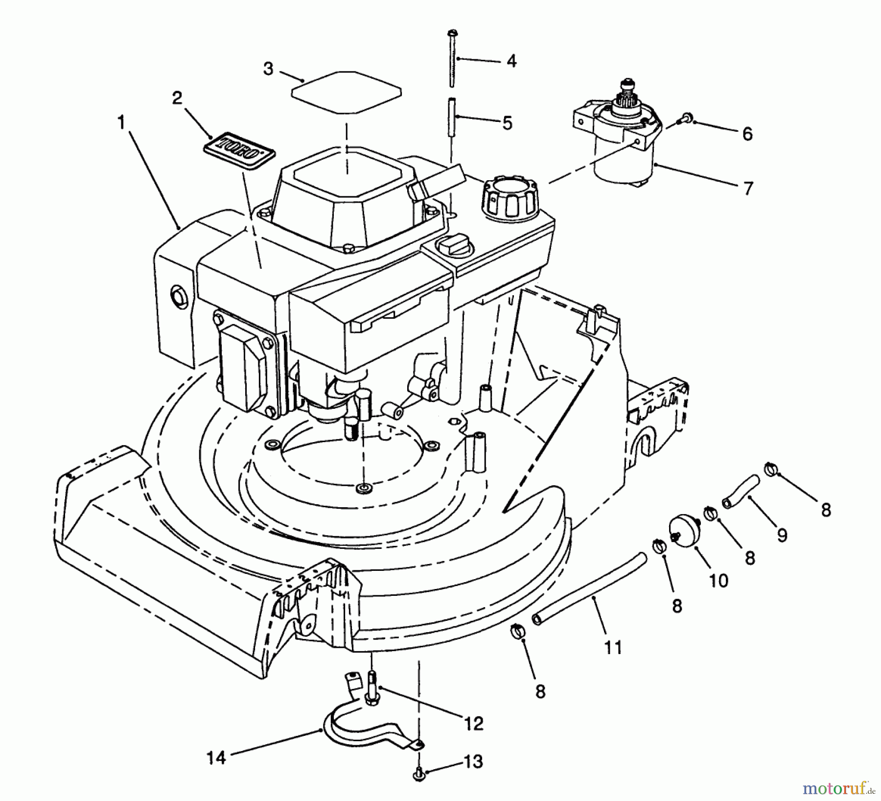 Toro Neu Mowers, Walk-Behind Seite 2 26624C - Toro Lawnmower, 1989 (9000001-9999999) ENGINE ASSEMBLY