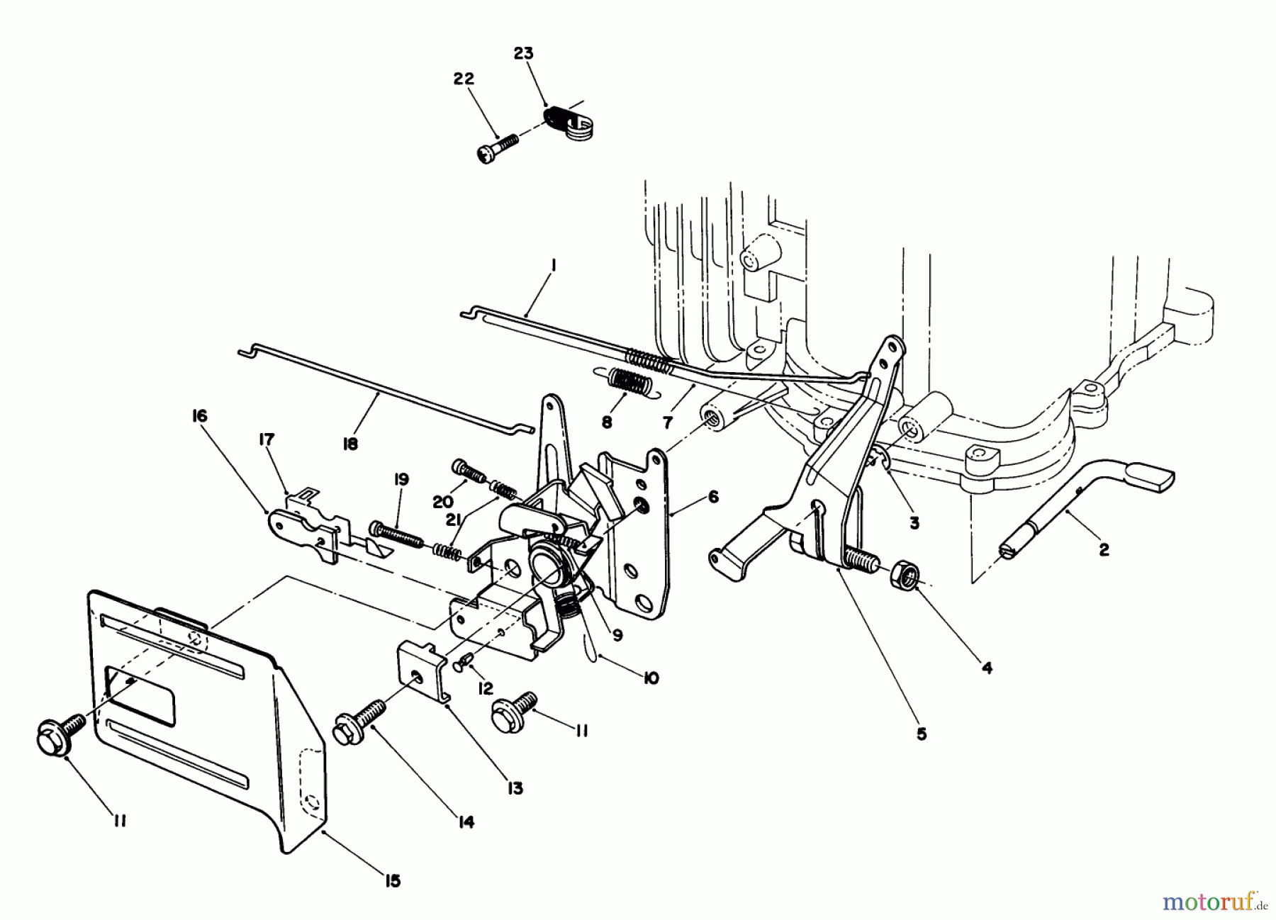 Toro Neu Mowers, Walk-Behind Seite 2 26624C - Toro Lawnmower, 1989 (9000001-9999999) GOVERNOR ASSEMBLY (ENGINE MODEL NO. VMG6, VMH7 & VMJ8)