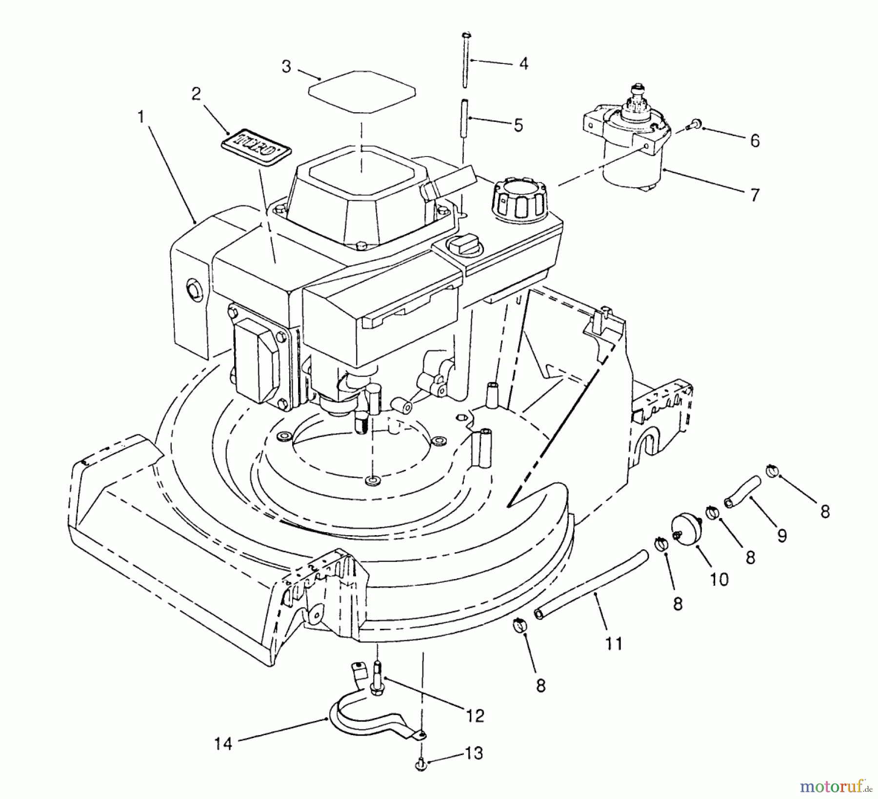 Toro Neu Mowers, Walk-Behind Seite 2 26624 - Toro Lawnmower, 1990 (0001102-0999999) ENGINE ASSEMBLY